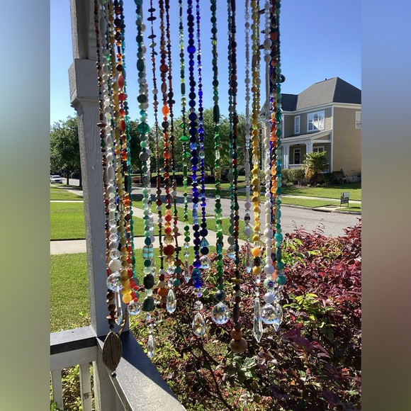 Handmade “Bahama Breeze” Porch/Lampshade Chandelier PLEASE SEE VIDEO - Picture 9 of 14